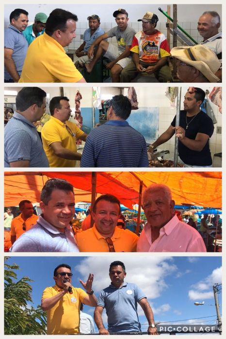 Feirantes de Coronel Ezequiel recebem Odair Diniz de braços abertos
