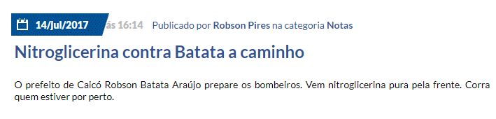 Esse blogue do Xerife é uma parada!
