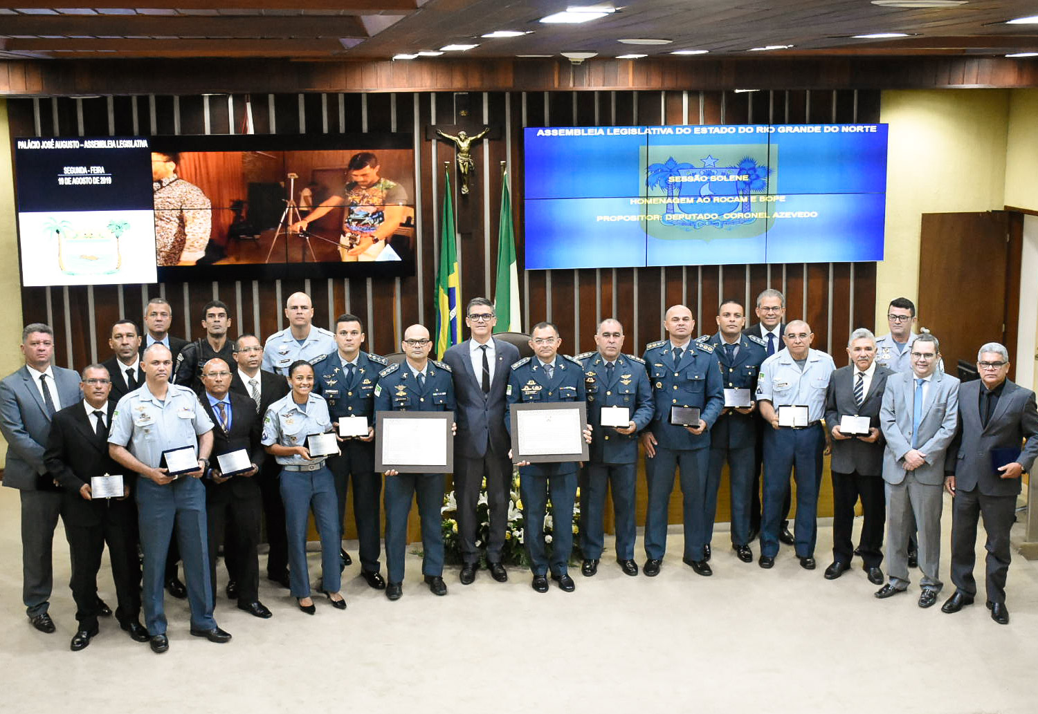Coronel Azevedo faz sessão solene para homenagear ROCAM e o BOPE