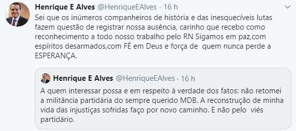 Henrique Alves no Twitter: essa alma quer reza. Ele estÃ¡ voltando