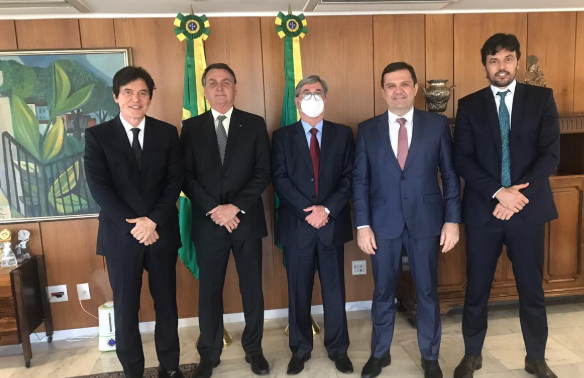 Deputado Tomba Farias é recebido por Jair Bolsonaro