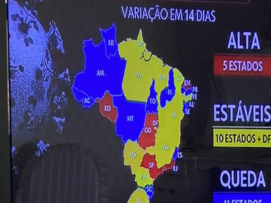 RN vermelho no mapa não significa aumento de mortes, nem de casos